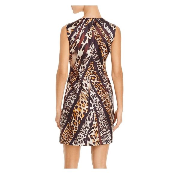 KOBI HALPERIN Womens Black Sleeveless Short Wear To Work Fit + Flare Dress M - Picture 2 of 2